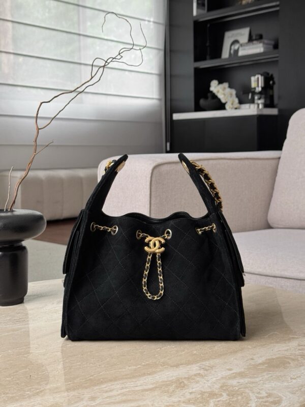 God Factory Chanel Bags Code 10447 25K Hobo Black Small Size 30x26x14cm