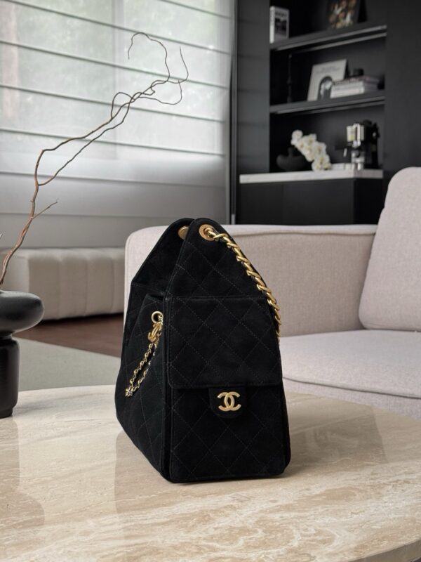 God Factory Chanel Bags Code 10447 25K Hobo Black Small Size 30x26x14cm