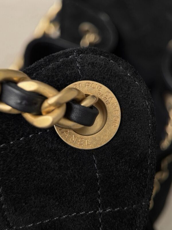 God Factory Chanel Bags Code 10447 25K Hobo Black Small Size 30x26x14cm