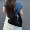 God Factory Chanel Bags Code 10447 25K Hobo Black Small Size 30x26x14cm