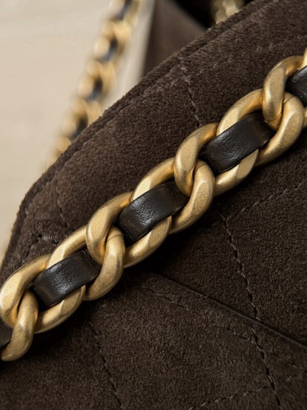 God Factory Chanel Bags Code 10446 25K Hobo Brown Small Size 30x26x14cm