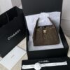God Factory Chanel Bags Code 10446 25K Hobo Brown Small Size 30x26x14cm