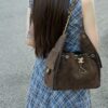 God Factory Chanel Bags Code 10446 25K Hobo Brown Small Size 30x26x14cm