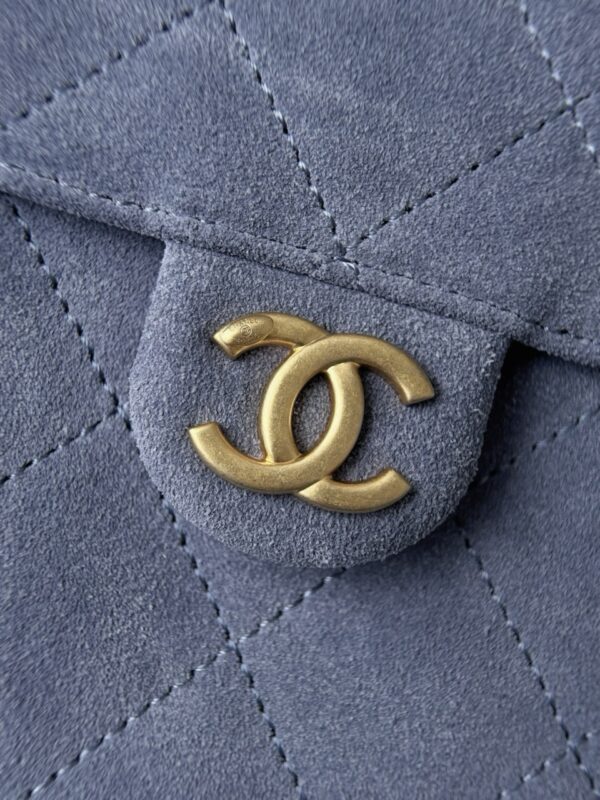 God Factory Chanel Bags Code 10445 25K Hobo Blue Small Size 30x26x14cm