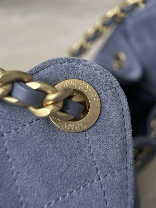 God Factory Chanel Bags Code 10445 25K Hobo Blue Small Size 30x26x14cm