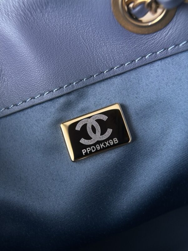 God Factory Chanel Bags Code 10445 25K Hobo Blue Small Size 30x26x14cm