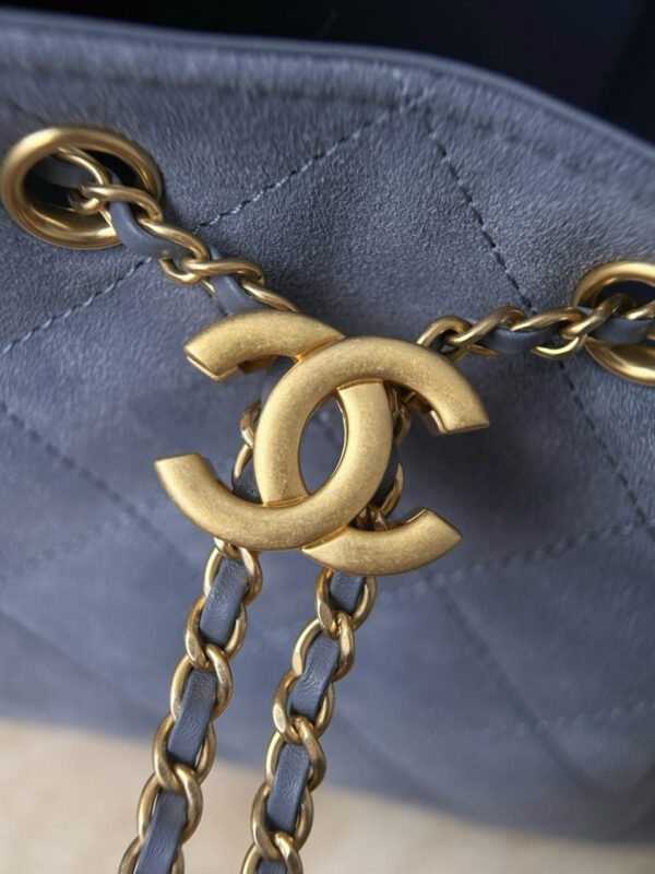 God Factory Chanel Bags Code 10445 25K Hobo Blue Small Size 30x26x14cm