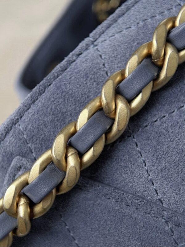 God Factory Chanel Bags Code 10445 25K Hobo Blue Small Size 30x26x14cm