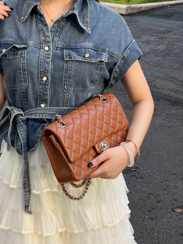 God Factory Chanel CF Bags Code 10509 CF25CM Lambskin Size 15.5x25x6cm