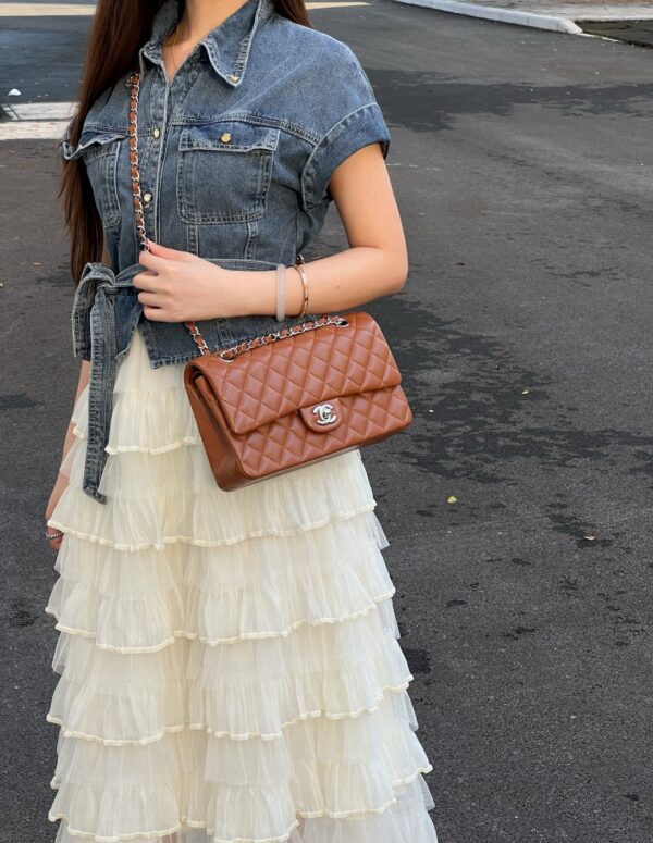 God Factory Chanel CF Bags Code 10509 CF25CM Lambskin Size 15.5x25x6cm