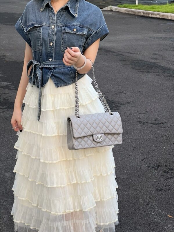 God Factory Chanel CF Bags Code 10512 CF25CM Lambskin Size 15.5x25x6cm