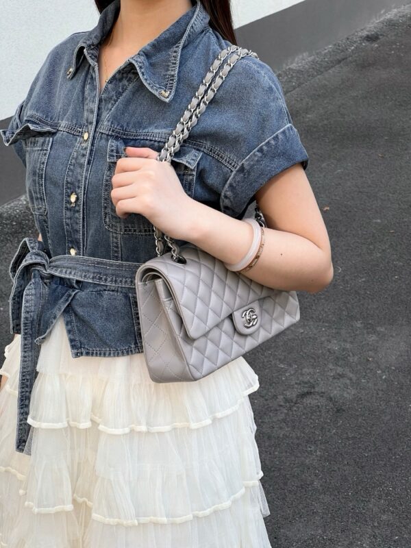 God Factory Chanel CF Bags Code 10512 CF25CM Lambskin Size 15.5x25x6cm