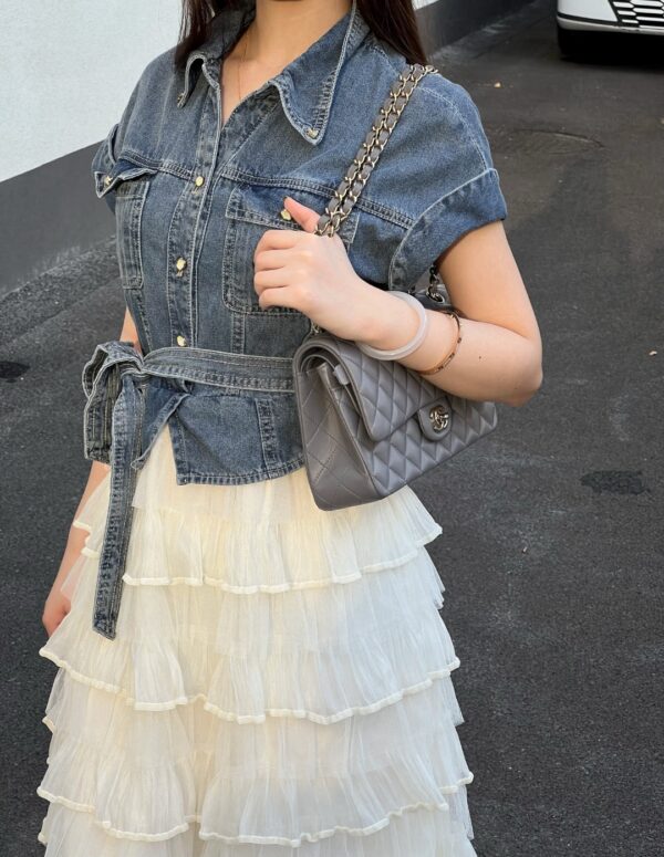 God Factory Chanel CF Bags Code 10514 CF25CM Lambskin Size 15.5x25x6cm