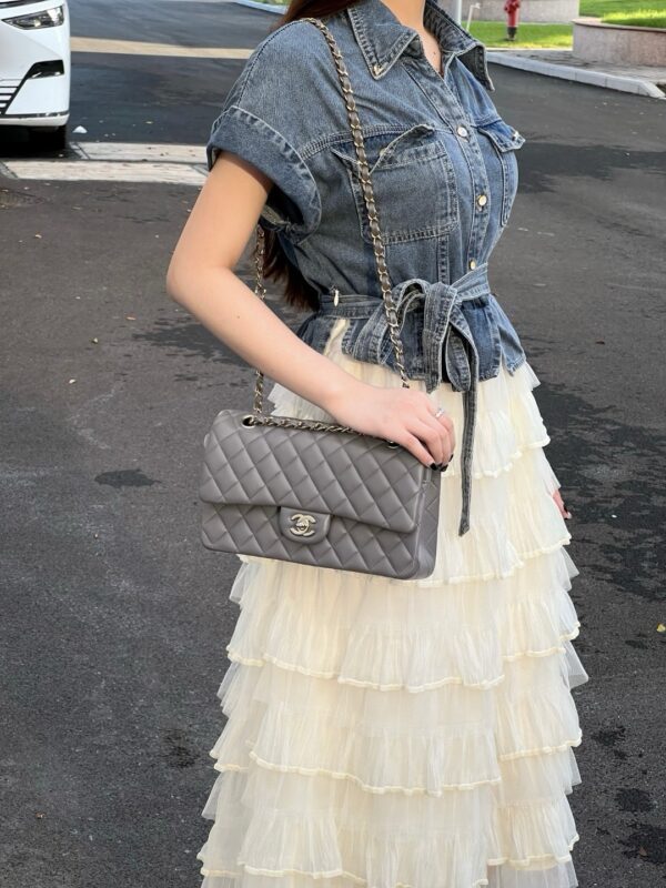 God Factory Chanel CF Bags Code 10514 CF25CM Lambskin Size 15.5x25x6cm