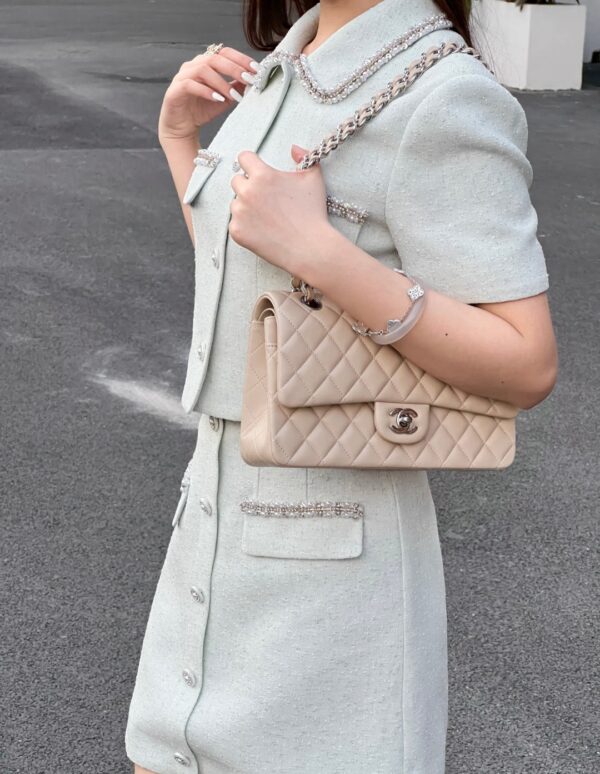 God Factory Chanel CF Bags Code 10518 CF25CM Lambskin Size 15.5x25x6cm